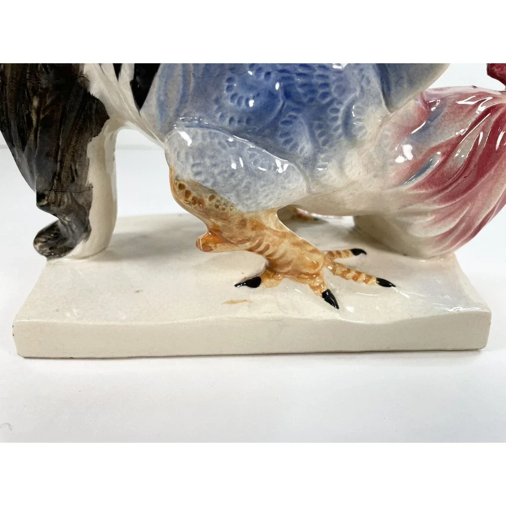 Vintage MCM Ceramic Rooster Planter Figurine Made In Japan